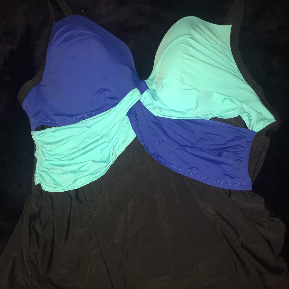 Plus size Swim dress with built in underwire bra